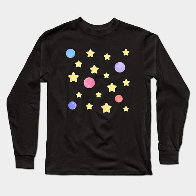 Outer Space Planets and Stars Long Sleeve T-Shirt by Rosie's Rings and Things